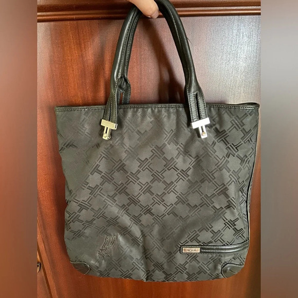 TUMI San Antonio SPURS Black Logo Open Top Tote Bag Purse - Picture 1 of 16